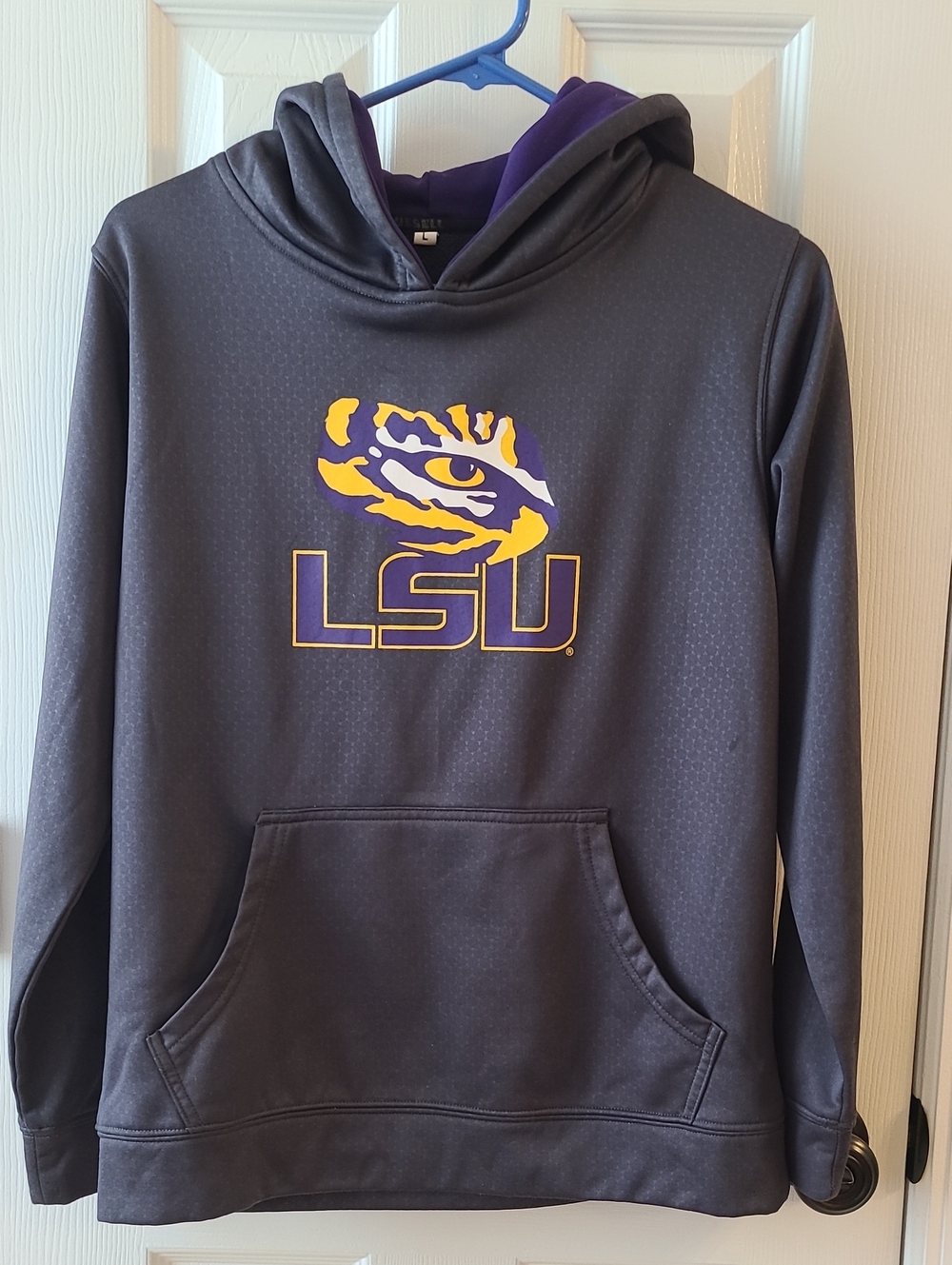 Russell Athletic Gray LSU Crewneck Hoodie